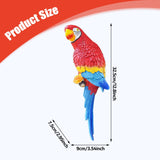 Maxbell Outdoor Parrot Figurine Tree Decor Bird Sculpture for Outside Lawn Landscape Right Red