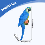 Maxbell Outdoor Parrot Figurine Tree Decor Bird Sculpture for Outside Lawn Landscape Left Blue