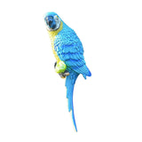 Maxbell Outdoor Parrot Figurine Tree Decor Bird Sculpture for Outside Lawn Landscape Right Blue