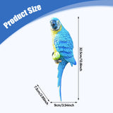 Maxbell Outdoor Parrot Figurine Tree Decor Bird Sculpture for Outside Lawn Landscape Right Blue