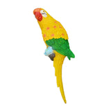 Maxbell Outdoor Parrot Figurine Tree Decor Bird Sculpture for Outside Lawn Landscape Right Yellow