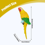Maxbell Outdoor Parrot Figurine Tree Decor Bird Sculpture for Outside Lawn Landscape Right Yellow