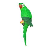 Maxbell Outdoor Parrot Figurine Tree Decor Bird Sculpture for Outside Lawn Landscape Right Green