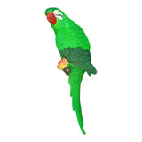 Maxbell Outdoor Parrot Figurine Tree Decor Bird Sculpture for Outside Lawn Landscape Right Green