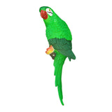 Maxbell Outdoor Parrot Figurine Tree Decor Bird Sculpture for Outside Lawn Landscape Right Green