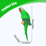 Maxbell Outdoor Parrot Figurine Tree Decor Bird Sculpture for Outside Lawn Landscape Right Green