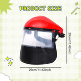 Maxbell Face Shield Sturdy Good Ventilation Mask for Gardening Yard Work Woodworking Red