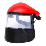 Maxbell Face Shield Sturdy Good Ventilation Mask for Gardening Yard Work Woodworking Red