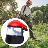 Maxbell Face Shield Sturdy Good Ventilation Mask for Gardening Yard Work Woodworking Red