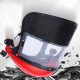 Maxbell Face Shield Sturdy Good Ventilation Mask for Gardening Yard Work Woodworking Red