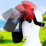 Maxbell Face Shield Sturdy Good Ventilation Mask for Gardening Yard Work Woodworking Red