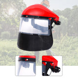Maxbell Face Shield Sturdy Good Ventilation Mask for Gardening Yard Work Woodworking Red