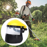 Maxbell Face Shield Sturdy Good Ventilation Mask for Gardening Yard Work Woodworking Yellow