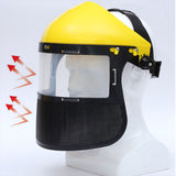 Maxbell Face Shield Sturdy Good Ventilation Mask for Gardening Yard Work Woodworking Yellow