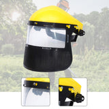 Maxbell Face Shield Sturdy Good Ventilation Mask for Gardening Yard Work Woodworking Yellow