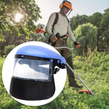 Maxbell Face Shield Sturdy Good Ventilation Mask for Gardening Yard Work Woodworking Blue