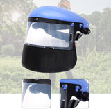 Maxbell Face Shield Sturdy Good Ventilation Mask for Gardening Yard Work Woodworking Blue