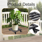 Maxbell Pot Caddy with Lockable Casters Plant Pot Mover for Garden Living Room Patio 23cm