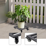 Maxbell Pot Caddy with Lockable Casters Plant Pot Mover for Garden Living Room Patio 23cm