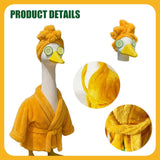 Maxbell Goose Outfit Art Funny Goose Statue Clothes Bathrobe for Yard Garden Balcony