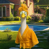 Maxbell Goose Outfit Art Funny Goose Statue Clothes Bathrobe for Yard Garden Balcony