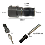 Maxbell Core Drill Bit Adapter M22 to 1-1/4-7 Sturdy Convenient Conversion Connector
