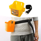 Maxbell Waist Tool Box Multifunctional with Belt for Carpenter Construction Site Men Yellow