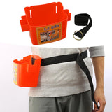 Maxbell Waist Tool Box Multifunctional with Belt for Carpenter Construction Site Men Red