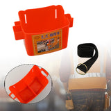 Maxbell Waist Tool Box Multifunctional with Belt for Carpenter Construction Site Men Red