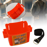 Maxbell Waist Tool Box Multifunctional with Belt for Carpenter Construction Site Men Red