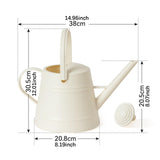 Maxbell 3.8L Watering Can Portable Decorative Comfortable Handle Practical Water Can white