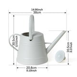 Maxbell 3.8L Watering Can Portable Decorative Comfortable Handle Practical Water Can gray