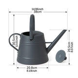 Maxbell 3.8L Watering Can Portable Decorative Comfortable Handle Practical Water Can dark gray