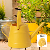 Maxbell 3.8L Watering Can Portable Decorative Comfortable Handle Practical Water Can yellow