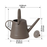 Maxbell 3.8L Watering Can Portable Decorative Comfortable Handle Practical Water Can brown