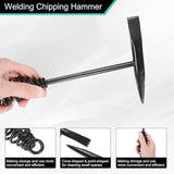 Maxbell Chipping Hammer and Wire Brush Portable Professional Slag Hammer Welder Gift