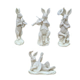 Maxbell Rabbit Garden Statue Sculpture Cute Resin Ornament for Lawn Balcony Backyard Style A