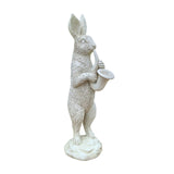 Maxbell Rabbit Garden Statue Sculpture Cute Resin Ornament for Lawn Balcony Backyard Style A