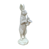 Maxbell Rabbit Garden Statue Sculpture Cute Resin Ornament for Lawn Balcony Backyard Style A