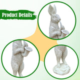 Maxbell Rabbit Garden Statue Sculpture Cute Resin Ornament for Lawn Balcony Backyard Style A