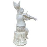 Maxbell Rabbit Garden Statue Sculpture Cute Resin Ornament for Lawn Balcony Backyard Style B