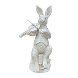 Maxbell Rabbit Garden Statue Sculpture Cute Resin Ornament for Lawn Balcony Backyard Style B
