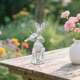 Maxbell Rabbit Garden Statue Sculpture Cute Resin Ornament for Lawn Balcony Backyard Style B