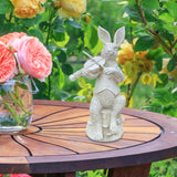 Maxbell Rabbit Garden Statue Sculpture Cute Resin Ornament for Lawn Balcony Backyard Style B