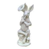 Maxbell Rabbit Garden Statue Sculpture Cute Resin Ornament for Lawn Balcony Backyard Style C