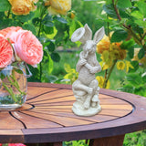 Maxbell Rabbit Garden Statue Sculpture Cute Resin Ornament for Lawn Balcony Backyard Style C