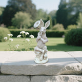 Maxbell Rabbit Garden Statue Sculpture Cute Resin Ornament for Lawn Balcony Backyard Style C