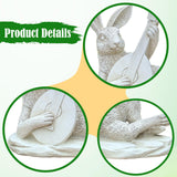 Maxbell Rabbit Garden Statue Sculpture Cute Resin Ornament for Lawn Balcony Backyard Style D