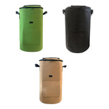 Maxbell Compost Bin Bag Garden with Zipper and Handle for Garbage Trash Loading Leaf Black