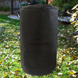 Maxbell Compost Bin Bag Garden with Zipper and Handle for Garbage Trash Loading Leaf Black